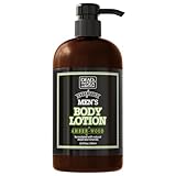 Dead Sea Collection Amberwood Men's Body Lotion - Amberwood Oil and Dead Sea Minerals - Maximum Hydration Nourishing Moisturizing Lotion for Men - 16.9 Fl Oz Bottle