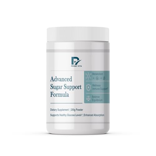 Image of PRIMEVITA Sugar Support Powder 200g | Premium Herbal Wellness Blend with Gudmar, Karela, Jamun, Giloy, Tulsi & Vijaysar | Helps Regulate Sugar Management | Supports Healthy Glucose Levels*
