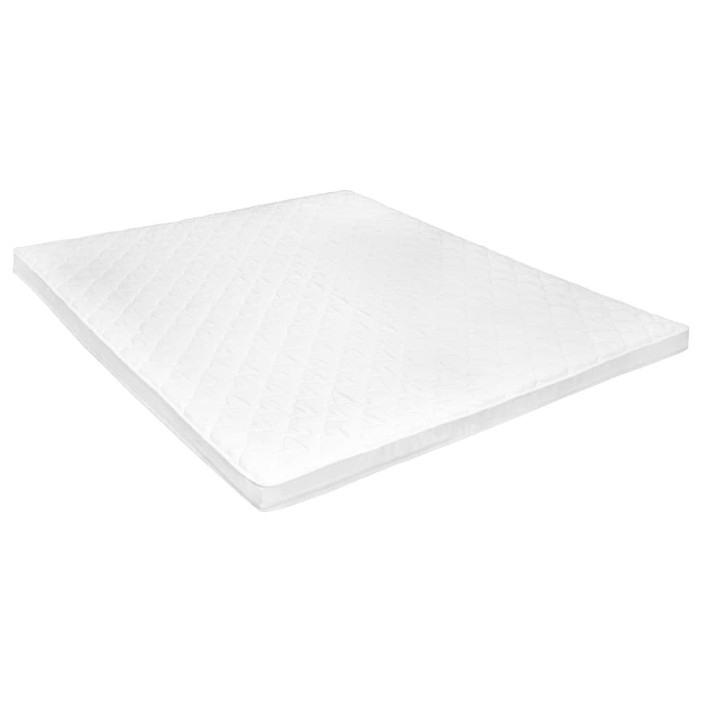 Materac nawierzchniowy 140 x 200 cm, z zimnej pianki, profil jajka, 6 cm, bardzo miękki, z pokrowcem nadającym się do prania