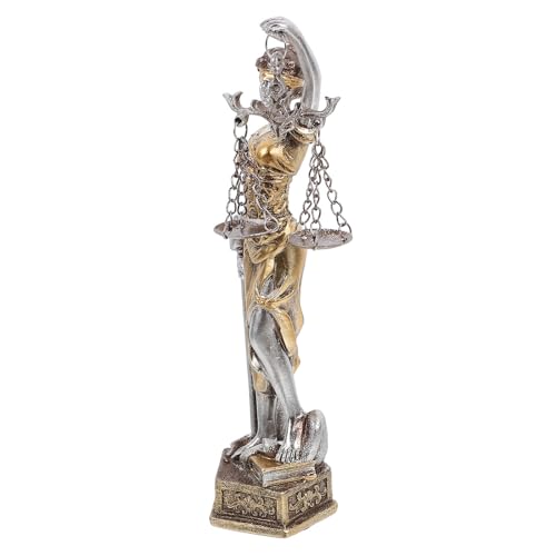 Uonlytech Estatua de Resina Diosa Justicia Temis en Estilo Vintage,