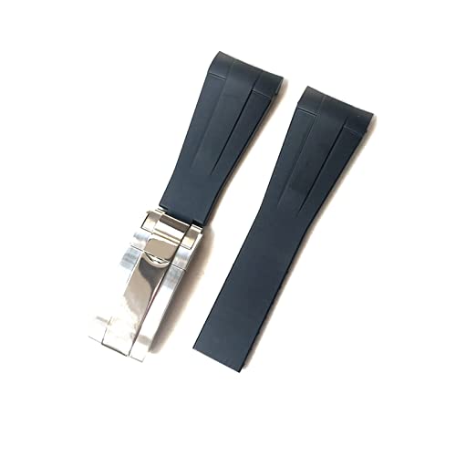 Bracelet caoutchouc 22mm extrémité incurvée pour remplacer un bracelet usé