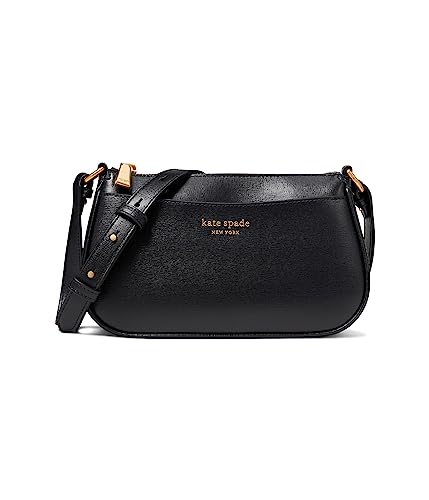 kate spade new york Bleecker Saffiano Leather Small Crossbody Bag, Black