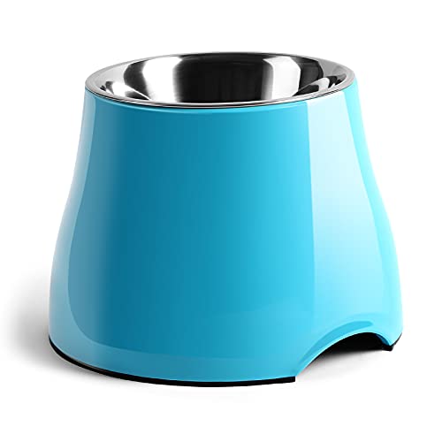 yoken Elevated Dog Bowls, [Prevention of Vertebrae Disease] [Super Non-Slip] Dog Bowl with Stainless Steel Bowl, High Capacity Dog Food Bowls, Colorful Raised Dog Bowls for Medium/Small Size Dogs