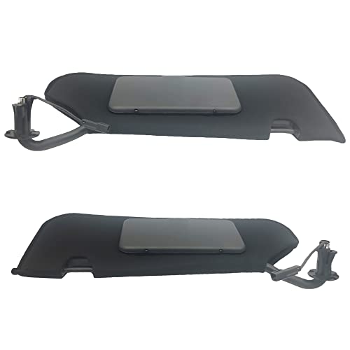 Novaparts Left + Right Side Sun Visors Pair W/Vanity Mirror For 2005-2013 Chevrolet C6 Corvette 23142243 23142245 8231006 #TOP6