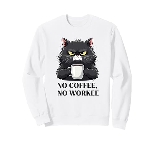 No Coffee No Workee Funny Office Say Coworkers Cat ���p �g���[�i�[