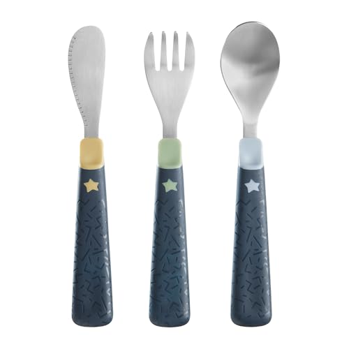 Tommee Tippee Il primo set di posate per il tuo bambino, in acciaio inox, utilizzabile dai 12 mesi in su, set di posate...