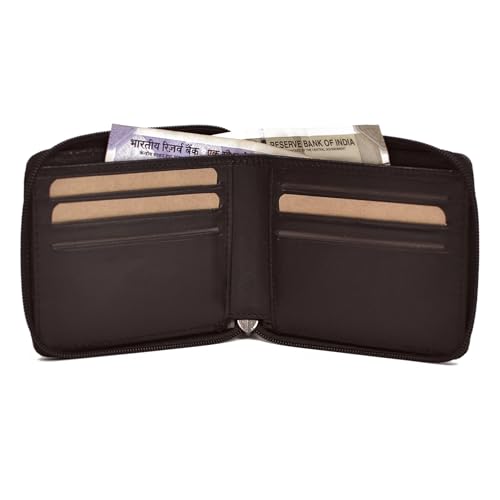 Image of WildHorn Women's Zip Around Wallet - Premium Leather Floral Print Purse | Stylish Clutch with Zipper Closure & Multiple Card Slots for Ladies & Girls