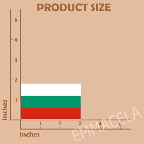 Image of (3PCS) Bulgaria Flag stickers, Countries Flag Stickers - Waterproof Vinyl Decals For Laptops, Tumblers, Water Bottles, Books, Scrapbooks, Size 3 x 1.8