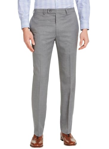 Lauren Ralph Lauren Mens Classic-Fit Flat-Front Dress Pants 38W x 30L Grey
