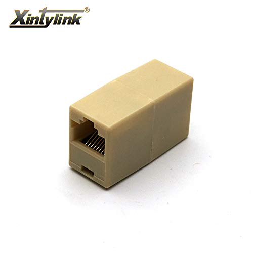 Davitu xintylink RJ45 socket connector cat5e cat6 female ethernet cable connector adaptor network double head jack joint 20pcs - (Package: 100pcs)