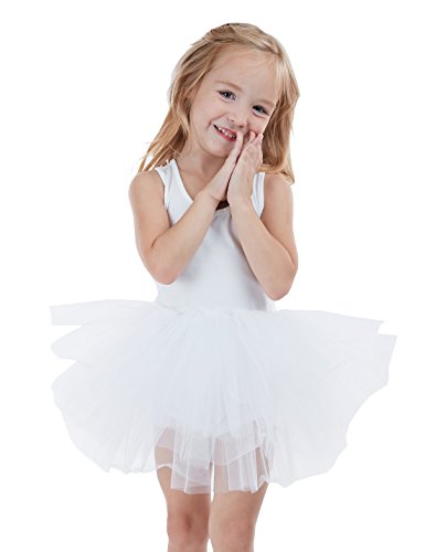 Image of Girls' Camisole Dance Tutu Leotard with Fluffy 4-Layers Ballet Dress for Ballerina (18 Months - 7 Years)