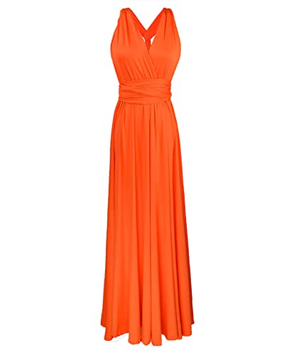 Image of Sexyshine Women's Backless Gown Dress Convertible Multi-Way Wrap Halter Cocktail Dress Bandage Bridesmaid Long Dresses