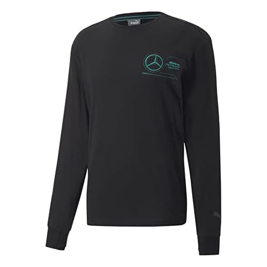 PUMA Men's Standard Mercedes Statement Graphic Long Sleeve Tee, Black, Large