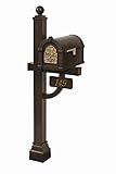 Gaines - Fleur De Lis Keystone Series Custom Mailbox Set (Bronze/Polished Brass)