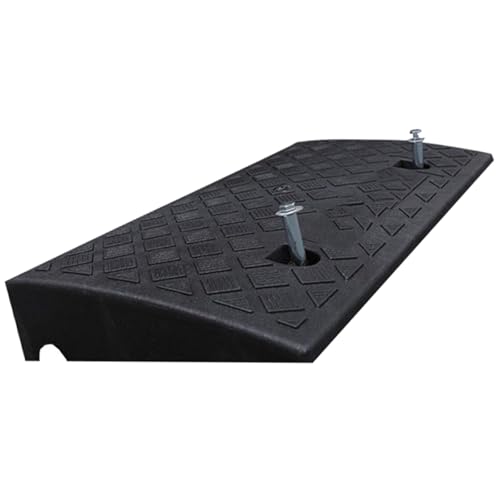 Rampa de caucho para bordillos, negra, 50x27x12cm miniatura 1