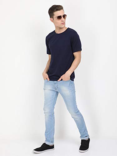 Image of FLEXIMAA Men's Cotton Round Neck Plain Half Sleeve T-Shirt