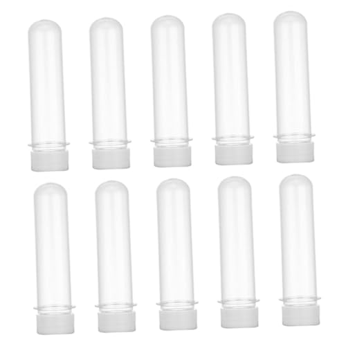 TOVINANNA Set of 10 Plastic Test Tube Lids Candy Storage Tubes Reusable Portable and Secure