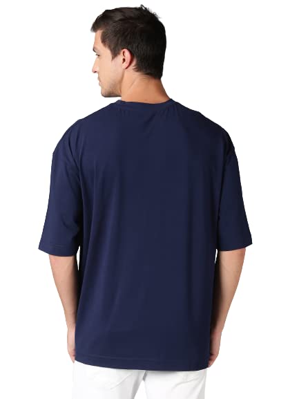 Image of URGEAR Men's Cotton Printed Drop Shoulder - Hip Hop - Down Shoulder- Baggy Loose fit- Stylish Oversized t Shirts for Men