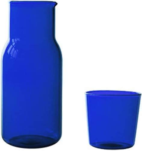 Miniatura 2 de Juego de jarra de agua y vidrio de 186fl oz con vaso de vidrio para una práctica bebida de medianoche jarra de agua de jugo de vidrio y botella de