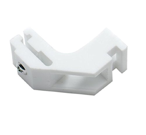 MerriwayBH05102 (2 Pcs) Curtain Drapery Brackets with Screws for Whiteline Harrison Track White - Pack of 2 Pieces