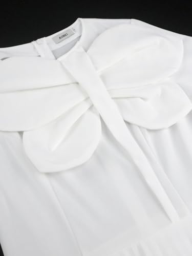 Image of AOMEI Casual Church Dresses for Women 2026 Summer Pleated Short Sleeve Round Neck Dragonfly Spring Maxi Dress