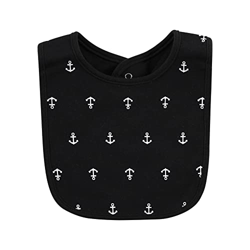Image of Hudson Baby Unisex Baby Cotton Bibs, Pirate Shark, One Size