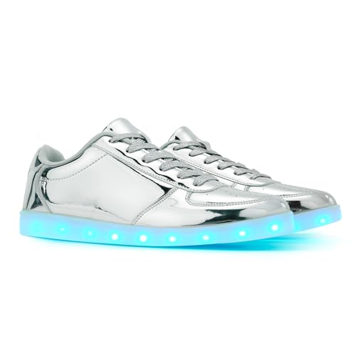 Image of Unisex LED Shoes - Fashion Light Up Sneakers, Breathable USB Charging Glowing Luminous LED Shoes for Men Women