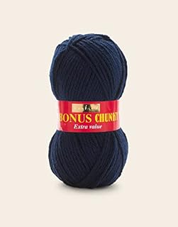Sirdar Wool Hayfield Bonus Chunky, Navy (971), 100g, Blue, F060-0971