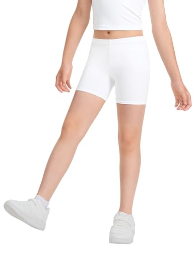 Image of KEREDA Girls Bike Shorts Cotton Cartwheel Dance Under Dress Shorts for Kids
