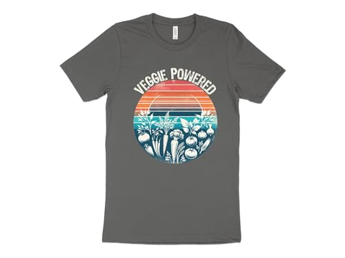 Veggie Powered Shirt, Vegan T-Shirt, Vintage Sunset