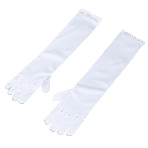 Boys and Girls Dress Gloves Bowknot Dress Gloves for Flower Girl Wedding Easter Halloween Pageant Size l