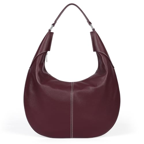 TIAASTAP Groß Hobo Bag Damen Handtasche Burgundy Bag Tote Bag mit Reißverschluss Shoulder Bag Schultertasche Damen Gross Vintage Tasche y2k Bags for Women Shopper Slouchy Bag Beuteltasche TIAASTAP Groß Hobo Bag Damen Handtasche Burgundy Bag Tote Bag mit Reißverschluss Shoulder Bag Schultertasche Damen Gross Vintage Tasche y2k Bags for Women Shopper Slouchy Bag Beuteltasche