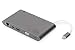 Produktbild DIGITUS Multiport Docking-Station - USB-C Dock 11 Ports - Audio / Video, RJ45, 3x USB 3.0, Ladeport, Cardreader - Grau
