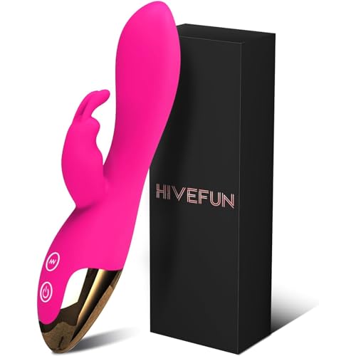 HIVEFUN Dildo Vibration für Frauen Rabbit Vibrator Sex Spielzeug für die Frau, Sex Toys Erotisches Sexspielzeug G Punkt Vibratorensets, Diloschwanz Sextoysets für Damen 10 Klitoris Stimulator für sie