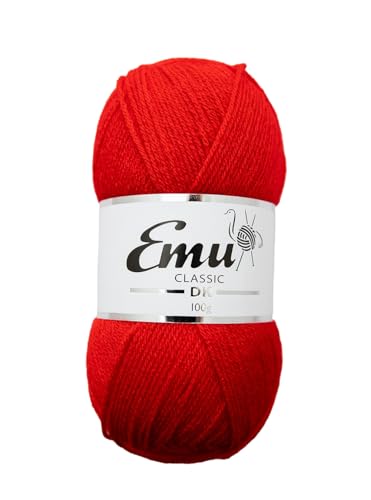 Emu Classic DK Acrylic Yarn 100g Ball 282m Pepper Red - 119