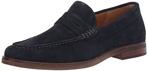 Sperry Men s Gold Cup Exeter Suede Penny Loafer, Navy, 10.5