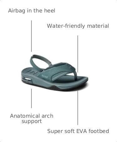 REEF Kids Boys Sandals, Little Fanning, Stormy Sea, 7 - image 3