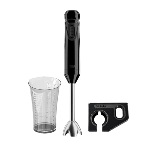 Image of Sujata Blendstick Hand Blender | 600W Heavy Duty Motor | Variable Speed Control | Stainless Steel Shaft | 18000 RPM | Professional Immersion Blender | Easy Clean | Black