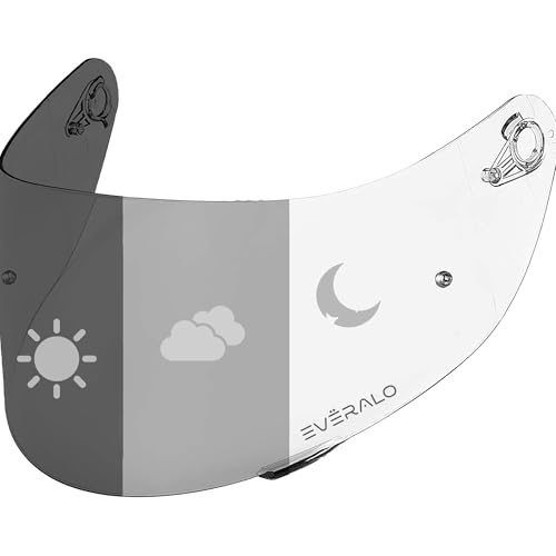 Everalo Visera Compatible con Agv K1 - K1s - K3sv - K5 - K5s - S4sv - Horizon - Skyline - Strada - Stealth sv - Compact - GT-2 - Visera de Casco Pinlock Ready (Fotocromatica)