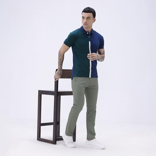 Image of BASICS Premium Cotton Stretch Formal Trousers for Men | Office Pants