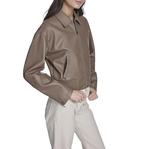 Image of Levi's Women's Faux Leather Bomber With Laydown Collar