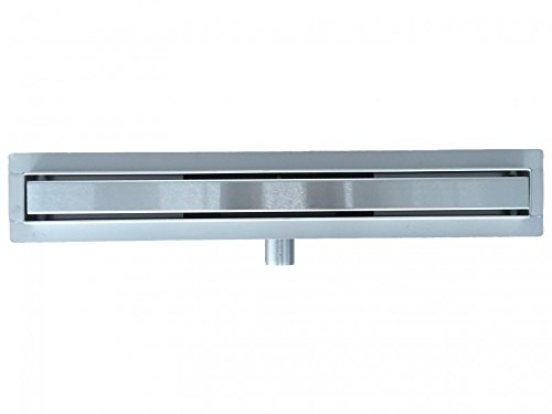 BERNSTEIN Duschrinne GT02 100cm Mit Edelstahleinsatz – Barrierefreie Flachrinne Mit Siphon, Höhenverstellbar