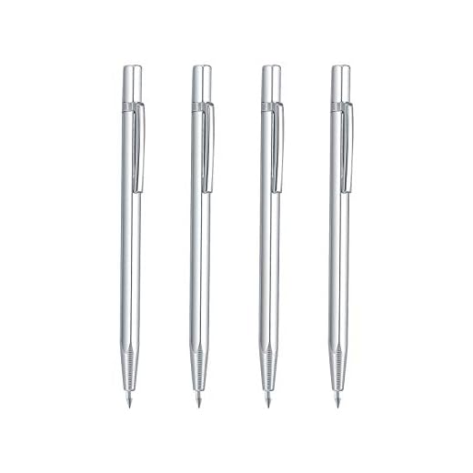 4 bolígrafos de grabado con punta de carburo de tungsteno, herramientas de grabado para grabado, marcadores de grabado artesanales de tungsteno para grabar placas de metal de cerámica de vidrio