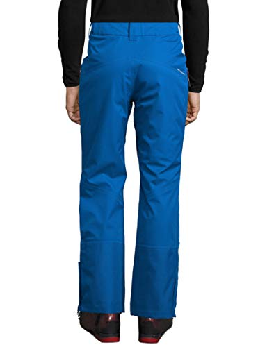 Ultrasport Professional Pantalones de invierno 2 en 1 para hombre Inuit con sistema de rescate RECCO, pantalones de esquí para hombre, pantalones funcionales para hombre, pantalones de nieve, pantalones de snowboard, pantalones de esquí, Azul/Naranja, L