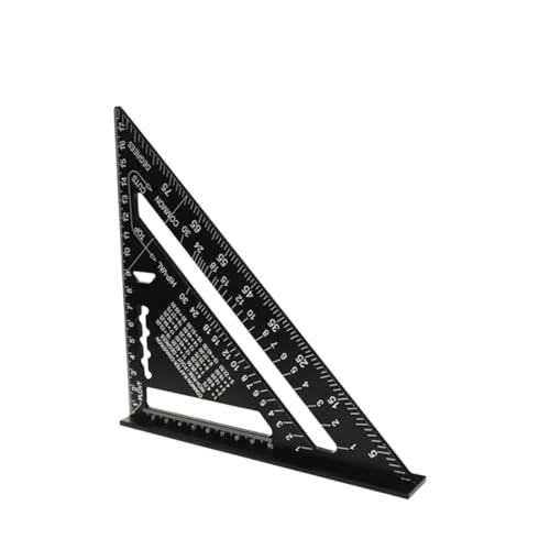 Regla triangular de aluminio métrica de 7 pulgadas miniatura 1