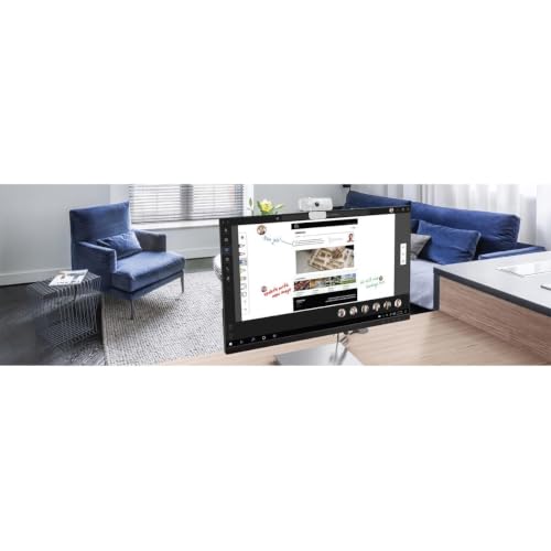 Image of LEN0V0 300 FHD Webcam 1080P with Stereo Dual Microphones, 95 Ultra-Wide Lens, 4X Digital Zoom, 360 Rotation, USB Connectivity, Flexible Mount, Cloud Grey