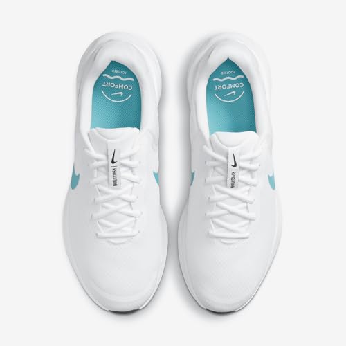 Nike Revolution 7 Men's Road Running Shoes (FB2207-103, White/Pure Platinum/Dusty Cactus) Size 114