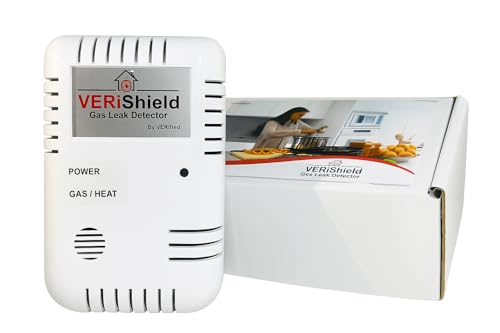Image of VERishield LPG PNG CNG Gas Leak Detector|Residential Hotels Kitchens|Gas Leak| Gas Alarm System| Gas Safety Device|Kitchen Gas Leak Detector|Home Gas Alarm|Natural Gas Detector | Butane | Combustible