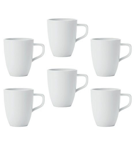 Juego de 6 tazas de porcelana blanca Artesano Villeroy & Boch miniatura 2