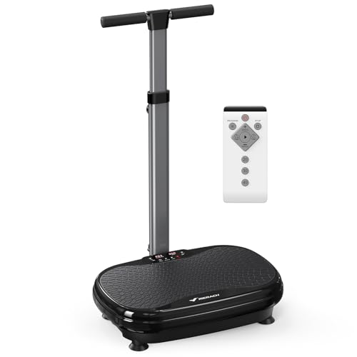 MERACH Vibration Plate Exercise Machine, Vibrating Plate Exercise Machine with Handrails, Full Body Vibration Platform for Women Men, Exercise Equipment for Home